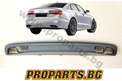 ABT sport diffuser with S6 exhaust tips for Audi A6 facelift 12+