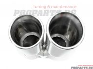 Dual Chromed Exhaust tip  60 mm inlet / 2 x 98 outlet
