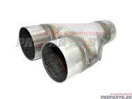 Stainless steel Y pipe exhaust connector 76 mm / 3 inch