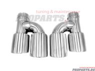 Dual Chromed Exhaust tip  63 mm inlet / 2 x 98 outlet