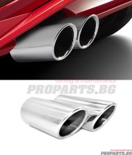 Stainless steel chromed exhaust tip for VW, Audi, Seat, Skoda