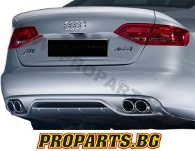 ABT style rear decorative diffuser with exhaust tips for Audi A4 B8 08-13