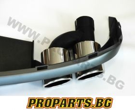 S Line style rear decorative diffuser with exhaust tips for Audi A4 B8 08-13