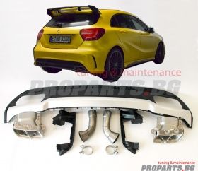 A45 AMG style rear diffuser with sport exhaust tips