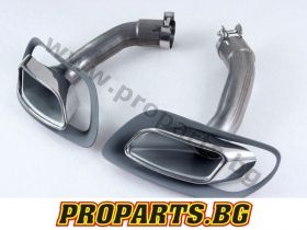 Set of BMW X5 e70 exhaust tips V8 type